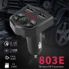 KEBIDU Car Bluetooth 5.0 FM Transmitter 3.1A Dual USB Fast Charger Wireless Handsfree Audio Receiver Auto MP3 Player For Car - as show