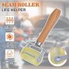 Automotive Sound Deadening Seam Roller - PU Rubber with Wood Handle - for Heat Shield, Car Audio & Mat Installation, Wallpaper & Laminate - 4.3 ounces