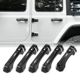 Door Handle Cover For Wrangler JL 2018 4 Doors 5 Pcs (Option: Black)