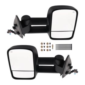 Side Mirror Fit For Chevy Silverado 3500 2003-2006 Heated Black Arrow Lamp (Option: Default)