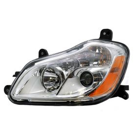 Chrome Headlights Compatible With Kenworth T680 2013-2021 Included Bulbs Driver Side (Option: 1pc)