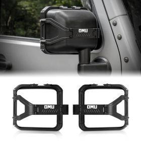 Rearview Mirror Rain Shield Frame For 2007-2018 Wrangler JK (Option: Black)