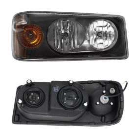 Pair Fit For Mack Granite GU713 Headlights Assembly Chrome (Option: 1 pair)