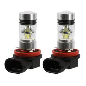 2PCS H8-H9-H11 LED Fog DRL Light Bulb IP65 Water-Resistant 360 Degree Beam Angle 6000K White (Option: 2pcs)