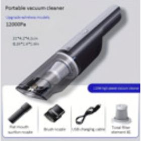 Wireless Silver Car Vacuum Cleaner Wireless Car With Strong Suction Handheld Vacuum Cleaner Small Mini Rechargeable Home Vacuum Cleaner (Option: W13532874)