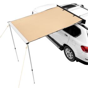 Unavailable Channels-Amazon Temu Car Side Awning, Large 4.6'x6.6' Shade Coverage Vehicle Awning, PU3000mm UV50 Retractable Car Awning With Waterp (Option: Khaki)