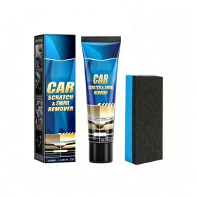 Car Scratch Remover Paste, Universal Auto Paint Scratch Repair Cream For All Car Colors, Remove Scratches, Water Marks & Swirl Marks With Sponge (Option: 120ml)