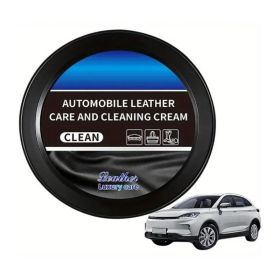 Leather Care Cleaning Paste Multifunctional Leather Polishing Care Cream Lasting Effect Car Interior Refinisher (Option: Black)