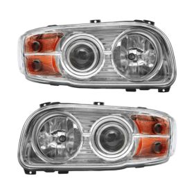 Chrome Headlights Assembly Compatible With 2008-2018 Peterbilt 388 389 Pair (Option: 1 pair)