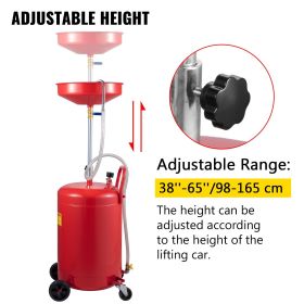 Waste Oil Drain Tank 20 Gallon Portable Oil Drain Air Operated Drainer Oil Change, Oil Drain Container (With pressure regulating valves or not: No)