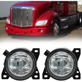 Pair Fog Light Fit For Kenworth T660 Peterbilt 579,587 With Halogen Bulbs (Option: 2pcs)