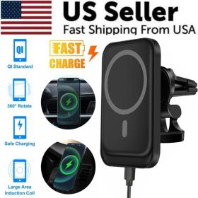 Magnetic Wireless Charger Car Mount Holder For 12 13 14 Pro Max MagSafe (Option: Default Title)